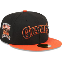 Adult Men's San Francisco Giants New Era Retro Jersey Script 59FIFTY Fitted Hat - Black