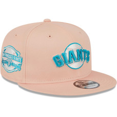 Adult Men's San Francisco Giants New Era Sky Aqua Undervisor 9FIFTY Snapback Hat - Pink
