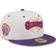 Adult Men's San Francisco Giants New Era 25th Anniversary Grape Lolli 59FIFTY Fitted Hat - White/Purple Adult Men's San Francisco Giants New Era 25th Anniversary Grape Lolli 59FIFTY Fitted Hat - White/Purple