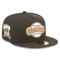 Adult Men's San Francisco Giants New Era 50th Anniversary Wheat Undervisor 59FIFTY Fitted Hat - Black