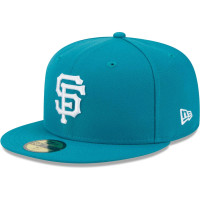 Adult Men's San Francisco Giants New Era 59FIFTY Fitted Hat - Turquoise