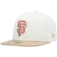 Adult Men's San Francisco Giants New Era Chrome Camel Rust Undervisor 59FIFTY Fitted Hat - Cream