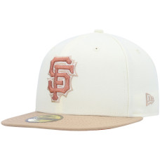 Adult Men's San Francisco Giants New Era Chrome Camel Rust Undervisor 59FIFTY Fitted Hat - Cream