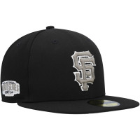 Adult Men's San Francisco Giants New Era Chrome Camo Undervisor 59FIFTY Fitted Hat - Black
