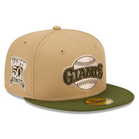 Adult Men's San Francisco Giants New Era Pink Undervisor 59FIFTY Fitted Hat - Khaki/Olive