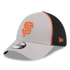 Adult Men's San Francisco Giants New Era Pipe 39THIRTY Flex Hat - Gray