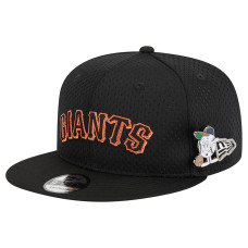 Adult Men's San Francisco Giants New Era Post Up Pin 9FIFTY Snapback Hat - Black