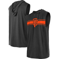 Adult Men's San Francisco Giants New Era Sleeveless Pullover baseball Hoodie - Black