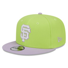 Adult Men's San Francisco Giants New Era Spring Basic Two-Tone 9FIFTY Snapback Hat - Neon Green/Purple
