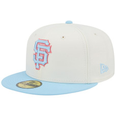 Adult Men's San Francisco Giants New Era Spring Color Two-Tone 59FIFTY Fitted Hat - Cream/Light Blue Adult Men's San Francisco Giants New Era Spring Color Two-Tone 59FIFTY Fitted Hat - Cream/Light Blue