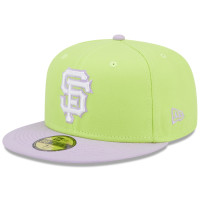 Adult Men's San Francisco Giants New Era Spring Color Two-Tone 59FIFTY Fitted Hat - Neon Green/Lavender