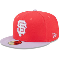 Adult Men's San Francisco Giants New Era Spring Color Two-Tone 59FIFTY Fitted Hat - Red/Lavender Adult Men's San Francisco Giants New Era Spring Color Two-Tone 59FIFTY Fitted Hat - Red/Lavender