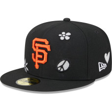 Adult Men's San Francisco Giants New Era Sunlight Pop 59FIFTY Fitted Hat - Black