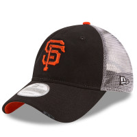 Adult Men's San Francisco Giants New Era Team Rustic 9TWENTY Trucker Adjustable Hat - Black