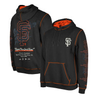 Adult Men's San Francisco Giants New Era Team Split Pullover baseball Hoodie - Black