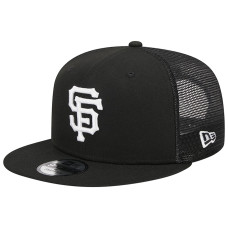 Adult Men's San Francisco Giants New Era Trucker 9FIFTY Snapback Hat - Black Adult Men's San Francisco Giants New Era Trucker 9FIFTY Snapback Hat - Black