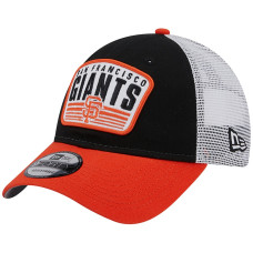 Adult Men's San Francisco Giants New Era Two-Tone Patch 9FORTY Snapback Hat - Black