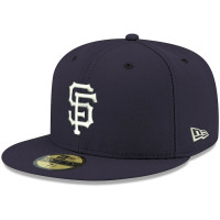 Adult Men's San Francisco Giants New Era White Logo 59FIFTY Fitted Hat - Navy 