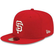 Adult Men's San Francisco Giants New Era White Logo 59FIFTY Fitted Hat - Red Adult Men's San Francisco Giants New Era White Logo 59FIFTY Fitted Hat - Red