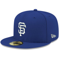Adult Men's San Francisco Giants New Era White Logo 59FIFTY Fitted Hat - Royal 