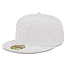 Adult Men's San Francisco Giants New Era White on White 59FIFTY Fitted Hat