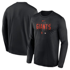 Adult Men's San Francisco Giants Authentic Collection Team Logo Legend Performance Long Sleeve baseball T-shirt - Black Adult Men's San Francisco Giants Authentic Collection Team Logo Legend Performance Long Sleeve baseball T-shirt - Black