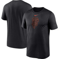 Adult Men's San Francisco Giants Big & Tall Logo Legend Performance baseball T-shirt - Black