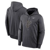Adult Men's San Francisco Giants Bracket Icon Performance Pullover baseball Hoodie - Anthracite