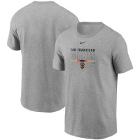 Adult Men's San Francisco Giants Color Bar baseball T-shirt - Gray