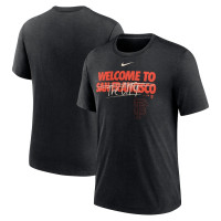 Adult Men's San Francisco Giants Home Spin Tri-Blend baseball T-shirt - Heather Black