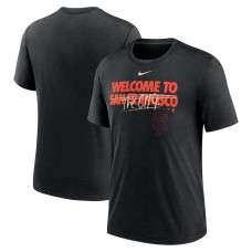 Adult Men's San Francisco Giants Home Spin Tri-Blend baseball T-shirt - Heather Black
