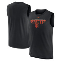 Adult Men's San Francisco Giants Knockout Stack Exceed Muscle Tank Top - Black