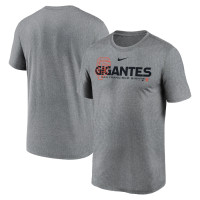 Adult Men's San Francisco Giants Local Rep Legend Performance baseball T-shirt - Heathered Charcoal