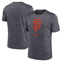 Adult Men's San Francisco Giants Logo Velocity Performance baseball T-shirt - Black