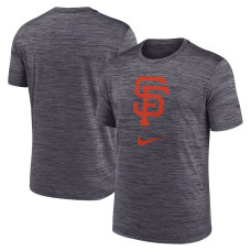 Adult Men's San Francisco Giants Logo Velocity Performance baseball T-shirt - Black
