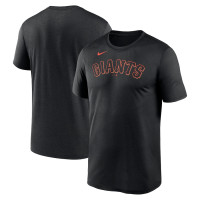Adult Men's San Francisco Giants New Legend Wordmark baseball T-shirt - Black