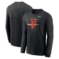 Adult Men's San Francisco Giants Over Arch Performance Long Sleeve baseball T-shirt - Black