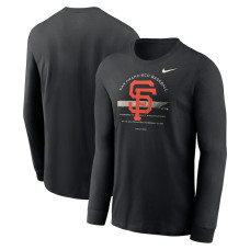 Adult Men's San Francisco Giants Over Arch Performance Long Sleeve baseball T-shirt - Black