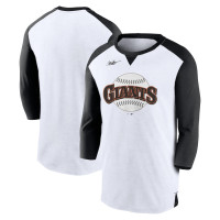 Adult Men's San Francisco Giants Rewind 3/4-Sleeve baseball T-shirt - White/Black