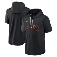 Adult Men's San Francisco Giants Springer Short Sleeve Team Pullover baseball Hoodie - Black