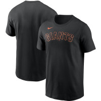 Adult Men's San Francisco Giants Team Wordmark baseball T-shirt - Black