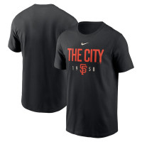 Adult Men's San Francisco Giants The City Local Team baseball T-shirt - Black