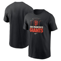 Adult Men's San Francisco Giants Wordmark Local Team baseball T-shirt - Black