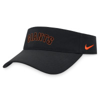 Adult Men's San Francisco Giants Wordmark Performance Adjustable Visor - Black