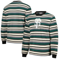 Adult Men's San Francisco Giants PLEASURES Ballpark Long Sleeve baseball T-shirt - Cream/Green