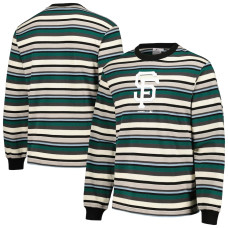 Adult Men's San Francisco Giants PLEASURES Ballpark Long Sleeve baseball T-shirt - Cream/Green