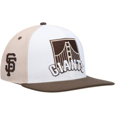 Adult Men's San Francisco Giants Pro Standard Chocolate Ice Cream Drip Snapback Hat - White/Brown
