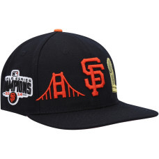 Adult Men's San Francisco Giants Pro Standard Double City Pink Undervisor Snapback Hat - Black