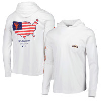 Adult Men's San Francisco Giants johnnie-O Edison baseball Hoodie baseball T-shirt - White Adult Men's San Francisco Giants johnnie-O Edison baseball Hoodie baseball T-shirt - White