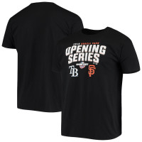 Adult Men's San Francisco Giants vs. Tampa Bay Rays Majestic 2019 Opening Series baseball T-shirt - Black